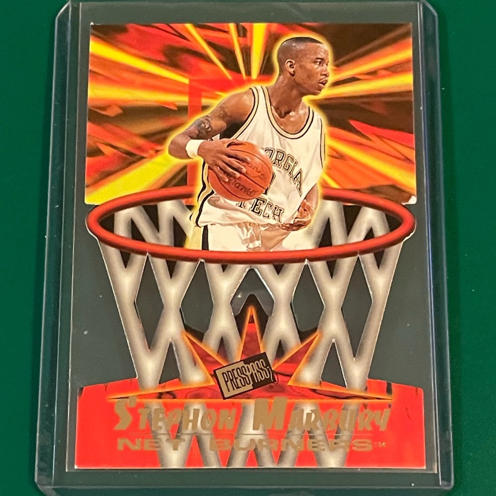 Stephon Marbury #43 of 45 1996-97 Press Pass Net Burners Basketball Trading Card